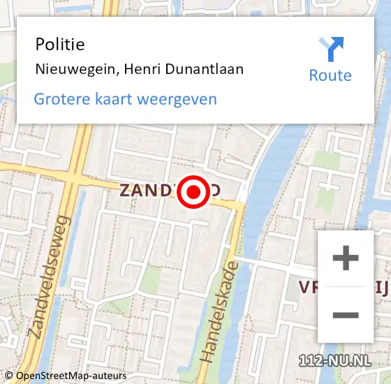 Locatie op kaart van de 112 melding: Politie Nieuwegein, Henri Dunantlaan op 29 juli 2020 17:46