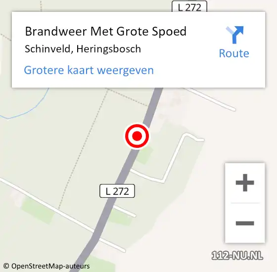 Locatie op kaart van de 112 melding: Brandweer Met Grote Spoed Naar Schinveld, Heringsbosch op 30 juli 2020 17:18