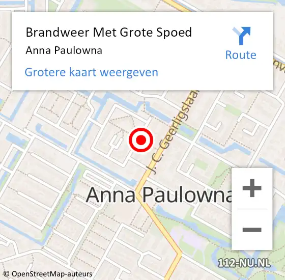 Locatie op kaart van de 112 melding: Brandweer Met Grote Spoed Naar Anna Paulowna op 30 juli 2020 17:54