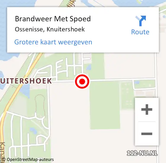 Locatie op kaart van de 112 melding: Brandweer Met Spoed Naar Ossenisse, Knuitershoek op 31 juli 2020 01:59