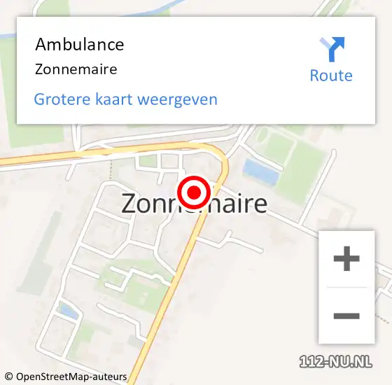 Locatie op kaart van de 112 melding: Ambulance Zonnemaire op 31 juli 2020 09:15