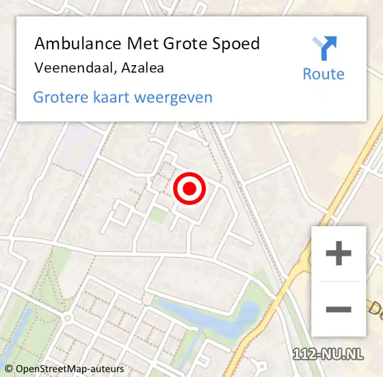 Locatie op kaart van de 112 melding: Ambulance Met Grote Spoed Naar Veenendaal, Azalea op 1 oktober 2013 20:24