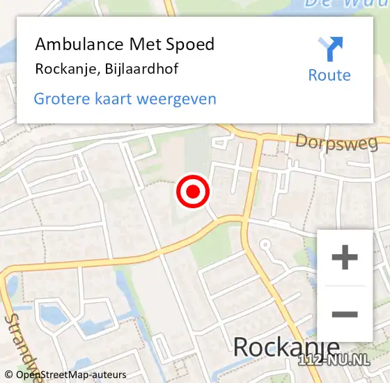 Locatie op kaart van de 112 melding: Ambulance Met Spoed Naar Rockanje, Bijlaardhof op 31 juli 2020 11:32