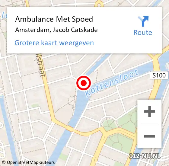 Locatie op kaart van de 112 melding: Ambulance Met Spoed Naar Amsterdam, Jacob Catskade op 31 juli 2020 16:49