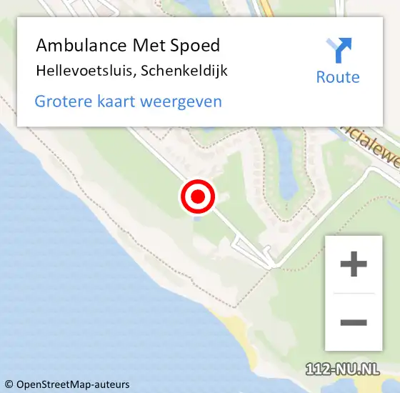 Locatie op kaart van de 112 melding: Ambulance Met Spoed Naar Hellevoetsluis, Schenkeldijk op 31 juli 2020 17:30