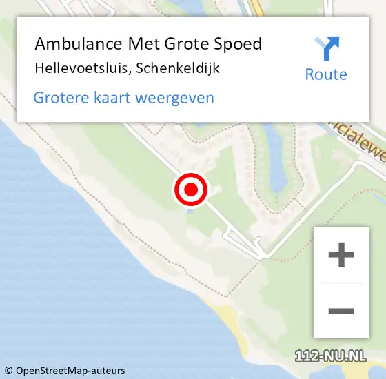 Locatie op kaart van de 112 melding: Ambulance Met Grote Spoed Naar Hellevoetsluis, Schenkeldijk op 31 juli 2020 17:32