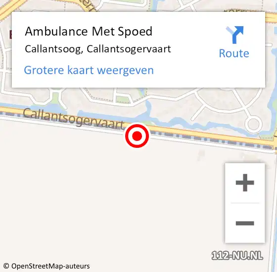 Locatie op kaart van de 112 melding: Ambulance Met Spoed Naar Callantsoog, Callantsogervaart op 31 juli 2020 22:08