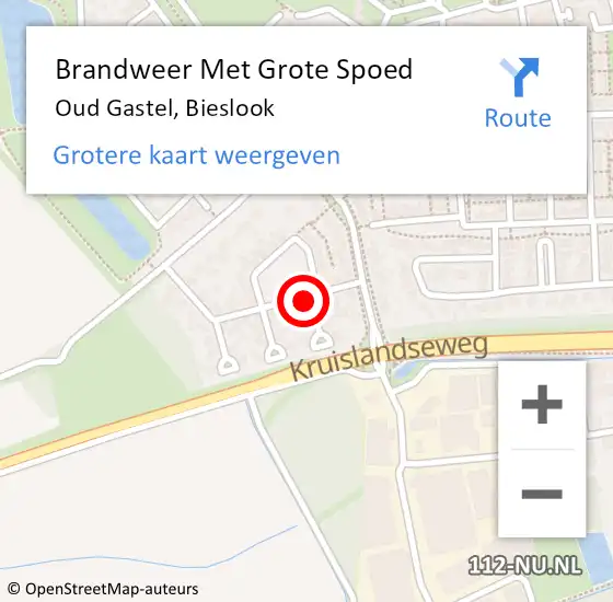 Locatie op kaart van de 112 melding: Brandweer Met Grote Spoed Naar Oud Gastel, Bieslook op 14 mei 2014 13:08