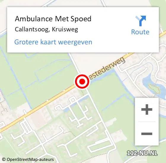 Locatie op kaart van de 112 melding: Ambulance Met Spoed Naar Callantsoog, Kruisweg op 1 augustus 2020 18:07