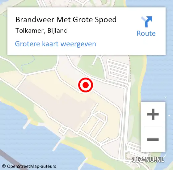 Locatie op kaart van de 112 melding: Brandweer Met Grote Spoed Naar Tolkamer, Bijland op 1 augustus 2020 22:02