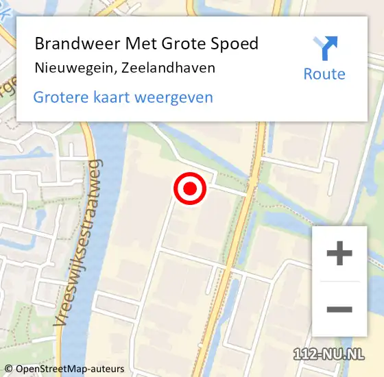 Locatie op kaart van de 112 melding: Brandweer Met Grote Spoed Naar Nieuwegein, Zeelandhaven op 2 augustus 2020 18:10