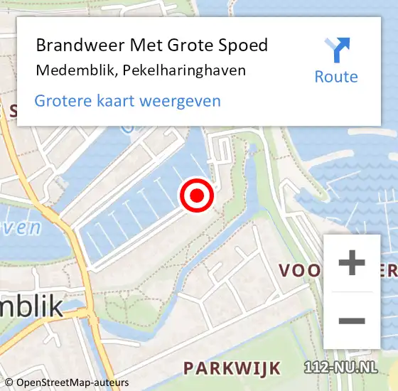 Locatie op kaart van de 112 melding: Brandweer Met Grote Spoed Naar Medemblik, Pekelharinghaven op 2 augustus 2020 18:32