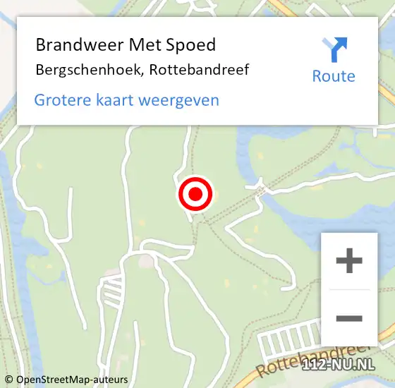 Locatie op kaart van de 112 melding: Brandweer Met Spoed Naar Bergschenhoek, Rottebandreef op 3 augustus 2020 06:41