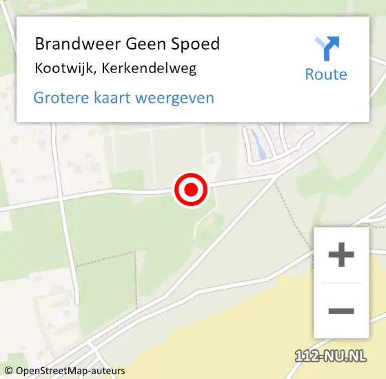 Locatie op kaart van de 112 melding: Brandweer Geen Spoed Naar Kootwijk, Kerkendelweg op 4 augustus 2020 10:00