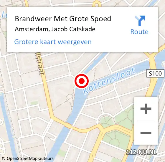 Locatie op kaart van de 112 melding: Brandweer Met Grote Spoed Naar Amsterdam, Jacob Catskade op 5 augustus 2020 05:16