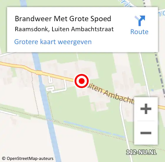 Locatie op kaart van de 112 melding: Brandweer Met Grote Spoed Naar Raamsdonk, Luiten Ambachtstraat op 5 augustus 2020 14:03