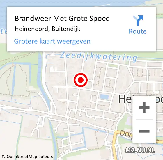 Locatie op kaart van de 112 melding: Brandweer Met Grote Spoed Naar Heinenoord, Buitendijk op 6 augustus 2020 09:45