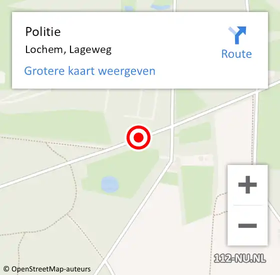 Locatie op kaart van de 112 melding: Politie Lochem, Lageweg op 6 augustus 2020 16:00