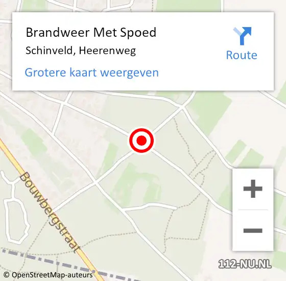 Locatie op kaart van de 112 melding: Brandweer Met Spoed Naar Schinveld, Heerenweg op 6 augustus 2020 16:56