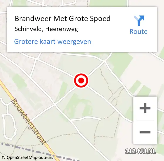 Locatie op kaart van de 112 melding: Brandweer Met Grote Spoed Naar Schinveld, Heerenweg op 6 augustus 2020 17:00