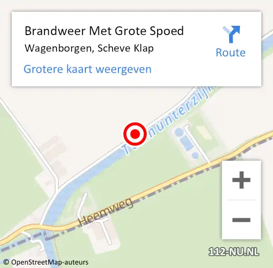 Locatie op kaart van de 112 melding: Brandweer Met Grote Spoed Naar Wagenborgen, Scheve Klap op 6 augustus 2020 17:05