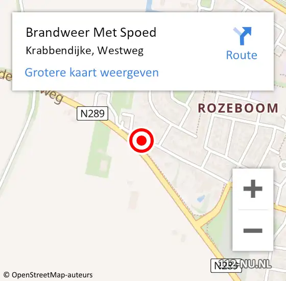 Locatie op kaart van de 112 melding: Brandweer Met Spoed Naar Krabbendijke, Westweg op 6 augustus 2020 19:16