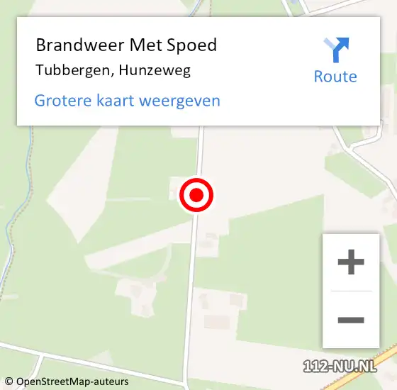 Locatie op kaart van de 112 melding: Brandweer Met Spoed Naar Tubbergen, Hunzeweg op 1 oktober 2013 22:13