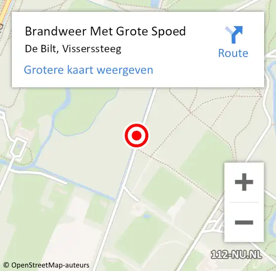 Locatie op kaart van de 112 melding: Brandweer Met Grote Spoed Naar De Bilt, Visserssteeg op 7 augustus 2020 06:09