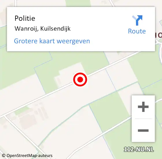 Locatie op kaart van de 112 melding: Politie Wanroij, Kuilsendijk op 7 augustus 2020 11:43