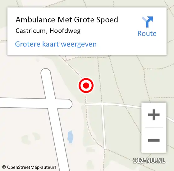 Locatie op kaart van de 112 melding: Ambulance Met Grote Spoed Naar Castricum, Hoofdweg op 7 augustus 2020 14:54