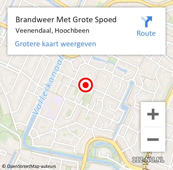 Locatie op kaart van de 112 melding: Brandweer Met Grote Spoed Naar Veenendaal, Hoochbeen op 7 augustus 2020 15:22