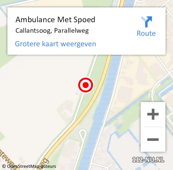 Locatie op kaart van de 112 melding: Ambulance Met Spoed Naar Callantsoog, Parallelweg op 8 augustus 2020 12:27