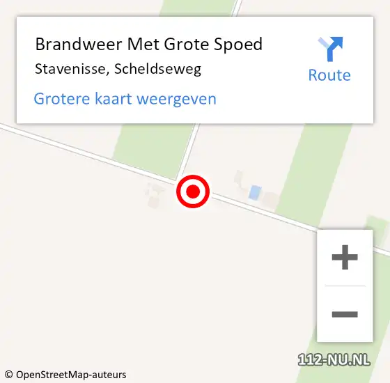 Locatie op kaart van de 112 melding: Brandweer Met Grote Spoed Naar Stavenisse, Scheldseweg op 8 augustus 2020 18:20