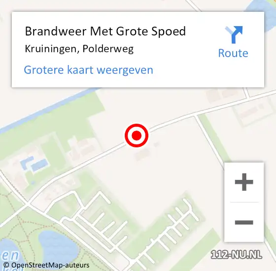 Locatie op kaart van de 112 melding: Brandweer Met Grote Spoed Naar Kruiningen, Polderweg op 9 augustus 2020 13:56