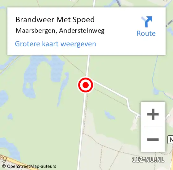 Locatie op kaart van de 112 melding: Brandweer Met Spoed Naar Maarsbergen, Andersteinweg op 9 augustus 2020 15:15