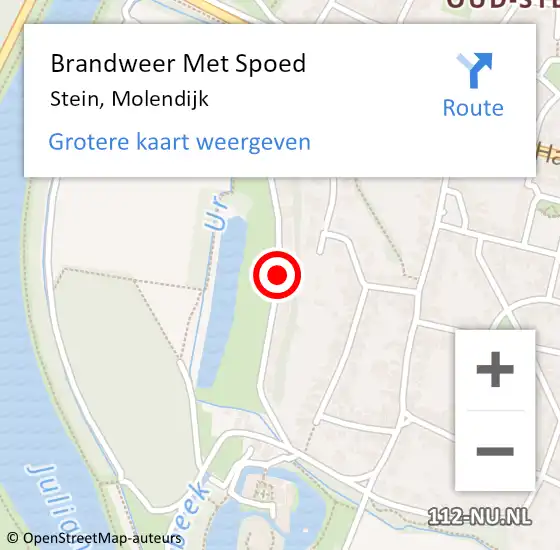 Locatie op kaart van de 112 melding: Brandweer Met Spoed Naar Stein, Molendijk op 9 augustus 2020 20:58