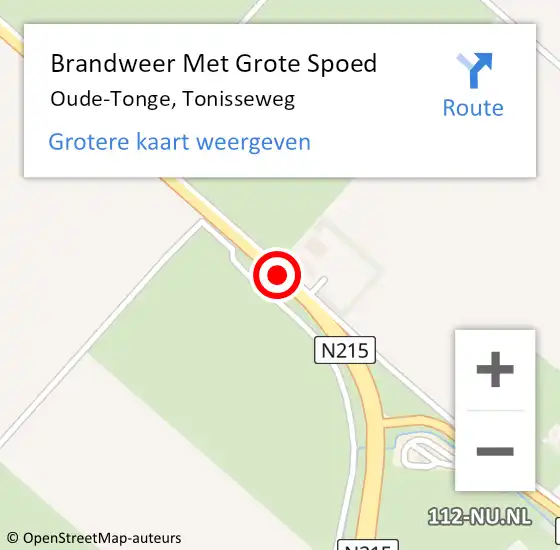 Locatie op kaart van de 112 melding: Brandweer Met Grote Spoed Naar Oude-Tonge, Tonisseweg op 9 augustus 2020 21:30