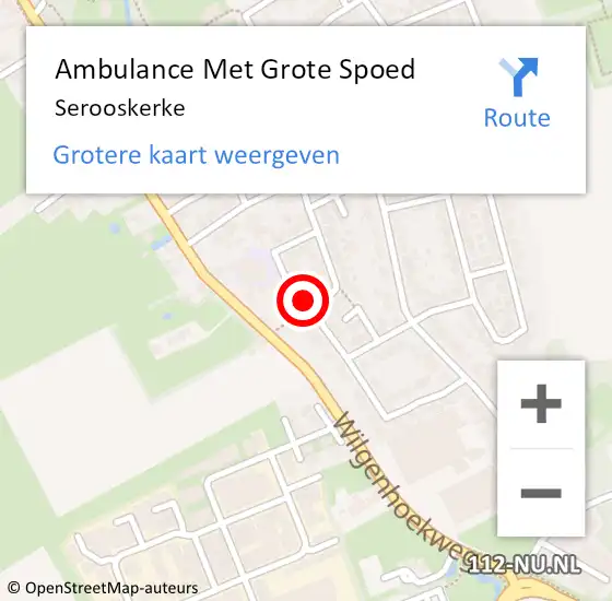 Locatie op kaart van de 112 melding: Ambulance Met Grote Spoed Naar Serooskerke op 15 mei 2014 11:34