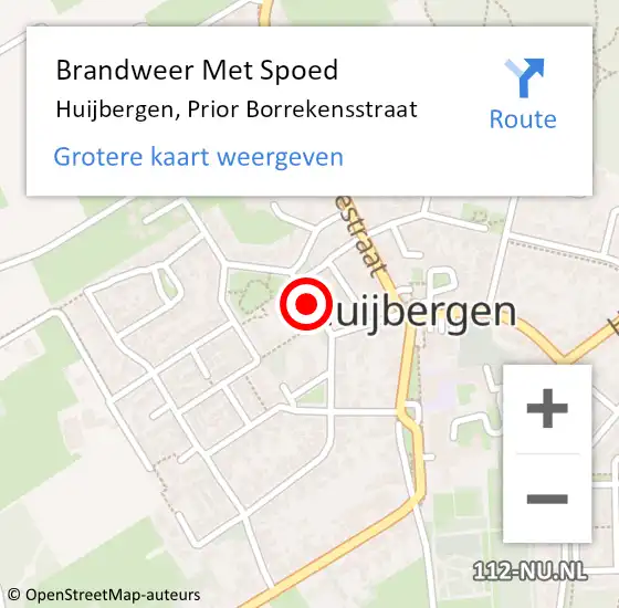 Locatie op kaart van de 112 melding: Brandweer Met Spoed Naar Huijbergen, Prior Borrekensstraat op 10 augustus 2020 06:54