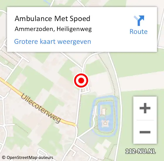 Locatie op kaart van de 112 melding: Ambulance Met Spoed Naar Ammerzoden, Heiligenweg op 10 augustus 2020 07:23