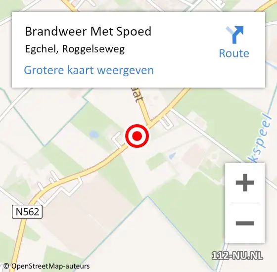 Locatie op kaart van de 112 melding: Brandweer Met Spoed Naar Egchel, Roggelseweg op 10 augustus 2020 12:41