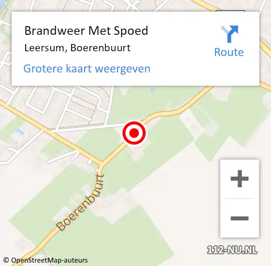 Locatie op kaart van de 112 melding: Brandweer Met Spoed Naar Leersum, Boerenbuurt op 11 augustus 2020 18:59