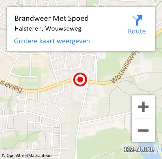 Locatie op kaart van de 112 melding: Brandweer Met Spoed Naar Halsteren, Wouwseweg op 11 augustus 2020 22:23