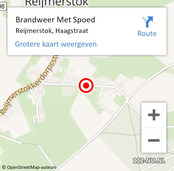 Locatie op kaart van de 112 melding: Brandweer Met Spoed Naar Reijmerstok, Haagstraat op 12 augustus 2020 19:01
