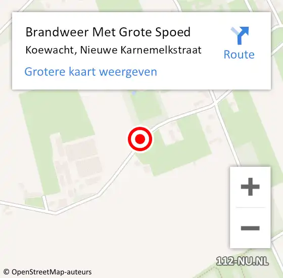 Locatie op kaart van de 112 melding: Brandweer Met Grote Spoed Naar Koewacht, Nieuwe Karnemelkstraat op 12 augustus 2020 19:25