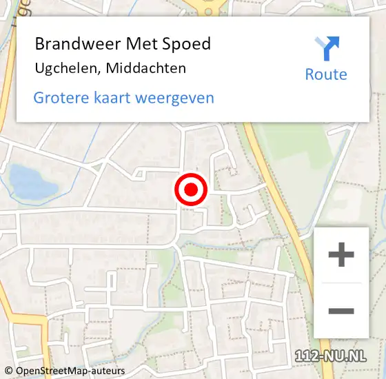 Locatie op kaart van de 112 melding: Brandweer Met Spoed Naar Ugchelen, Middachten op 13 augustus 2020 06:26