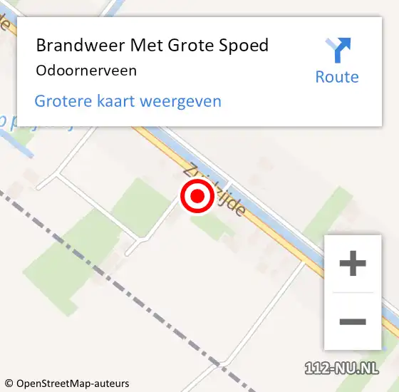 Locatie op kaart van de 112 melding: Brandweer Met Grote Spoed Naar Odoornerveen op 13 augustus 2020 15:21