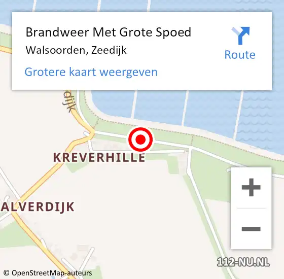 Locatie op kaart van de 112 melding: Brandweer Met Grote Spoed Naar Walsoorden, Zeedijk op 13 augustus 2020 15:40