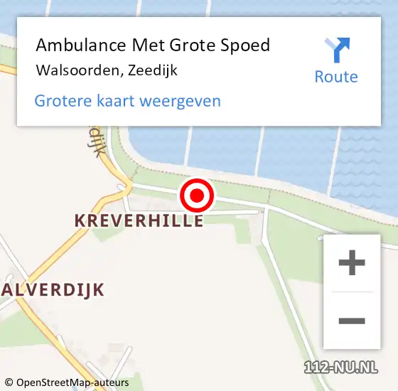 Locatie op kaart van de 112 melding: Ambulance Met Grote Spoed Naar Walsoorden, Zeedijk op 13 augustus 2020 15:50