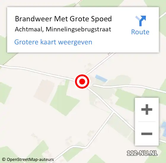 Locatie op kaart van de 112 melding: Brandweer Met Grote Spoed Naar Achtmaal, Minnelingsebrugstraat op 15 mei 2014 20:19